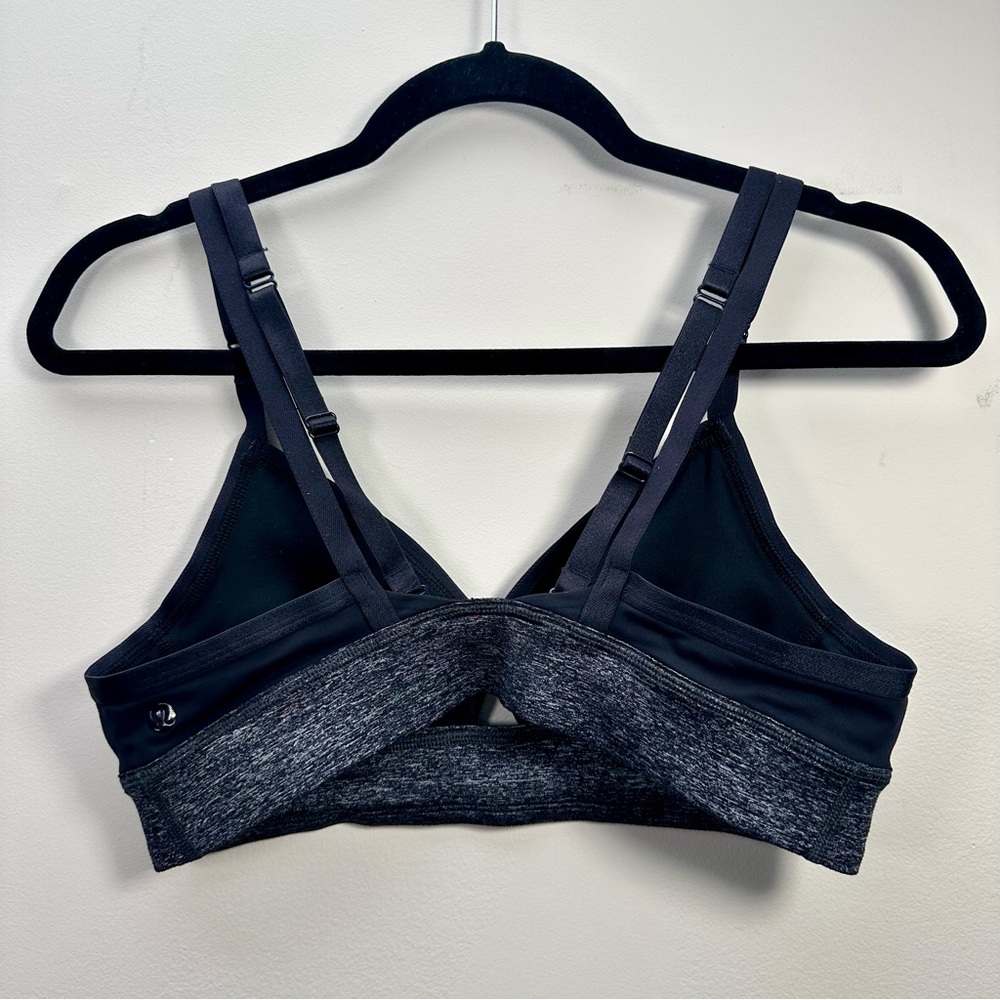 Lululemon If You're Lucky Bra, Black and Heathered Black, 10 - Picture 8 of 14